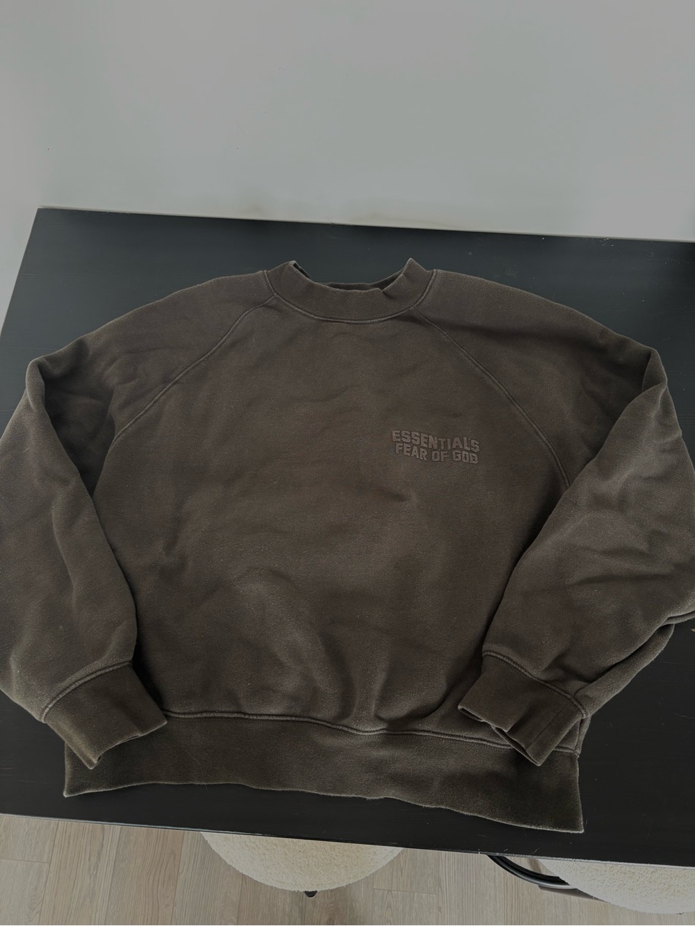 Fear of God Essentials Unisex  Dark Grey  Crewneck Sweatshirt - Authentic
